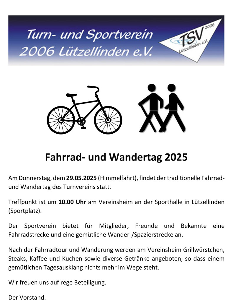 Fahrrad und Wandertag 2025 A4